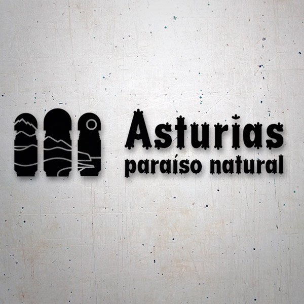 Pegatinas: Asturias, Paraíso Natural, eslogan