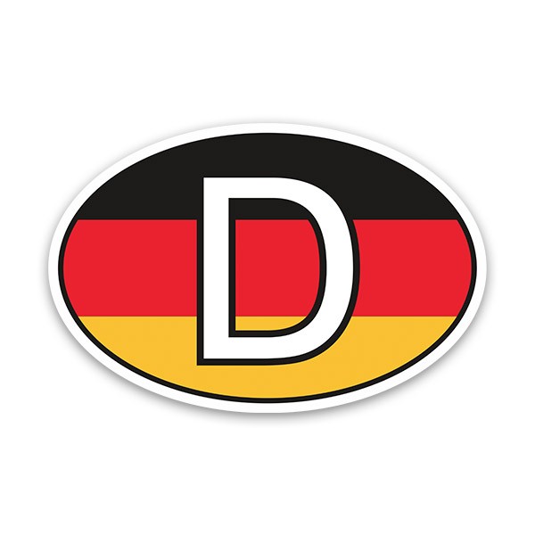 Pegatinas: Bandera Óvalo Alemania D