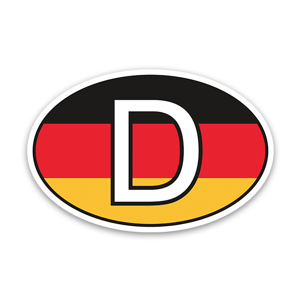 Pegatinas: Bandera Óvalo Alemania D