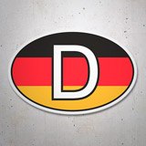 Pegatinas: Bandera Óvalo Alemania D 3