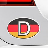 Pegatinas: Bandera Óvalo Alemania D 4