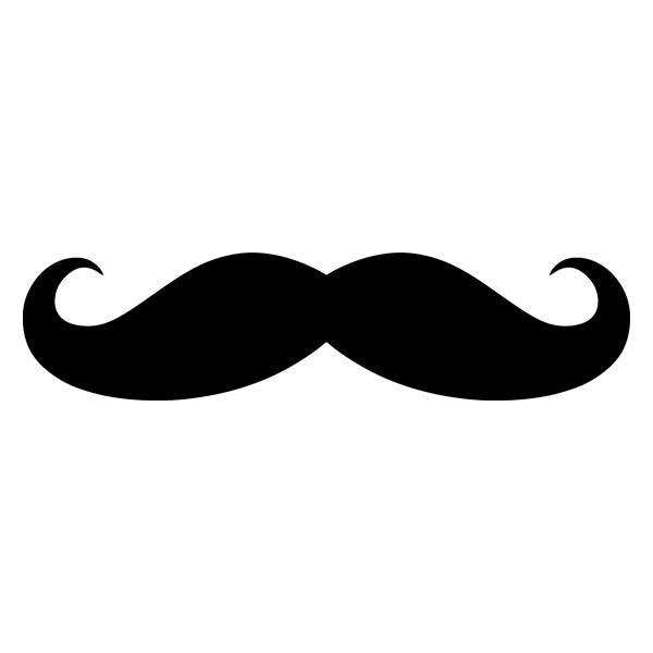 Pegatinas: Bigote rizado