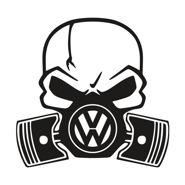 Pegatinas: Calavera Volkswagen