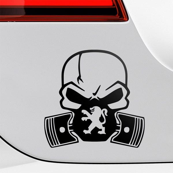 Pegatinas: Calavera Peugeot