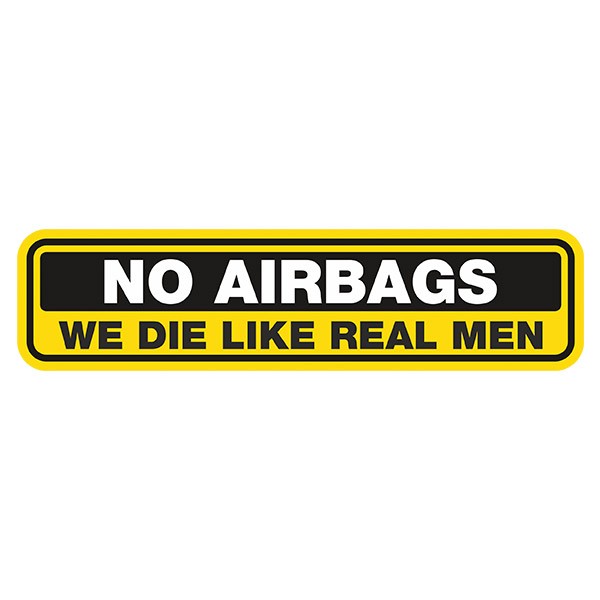 Pegatinas: No Airbags, en inglés