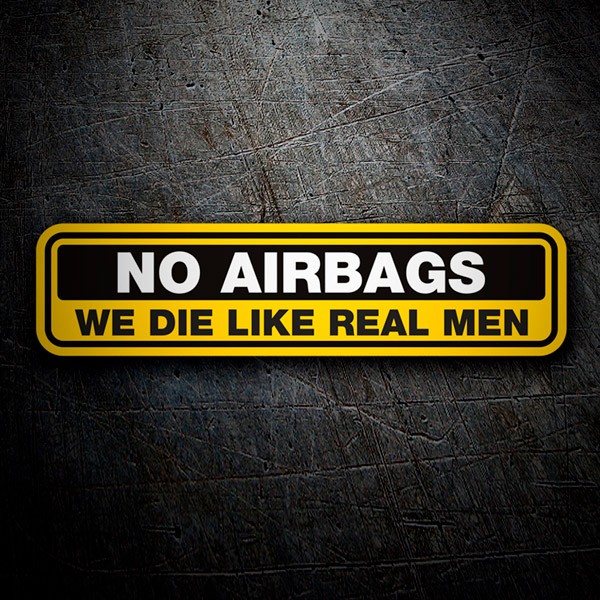 Pegatinas: No Airbags, en inglés