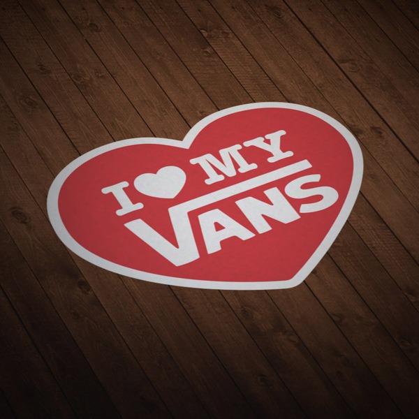 Pegatinas: I love my Vans rojo