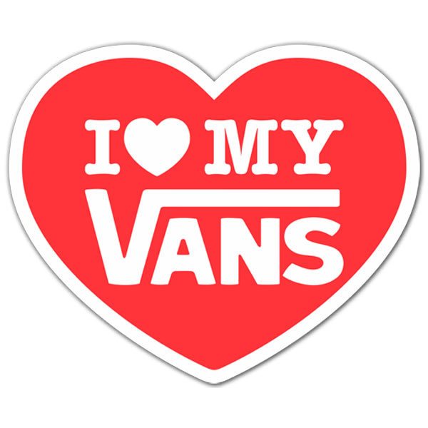 Pegatinas: I love my Vans rojo