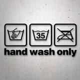 Pegatinas: Hand Wash Only 2