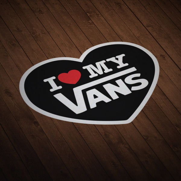 Pegatinas: I love my Vans negro
