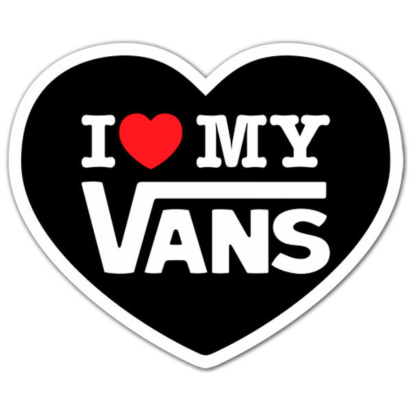 Pegatinas: I love my Vans negro