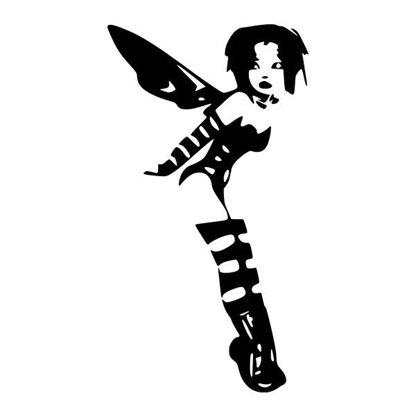 Pegatinas: Hada Campanilla en Vuelo