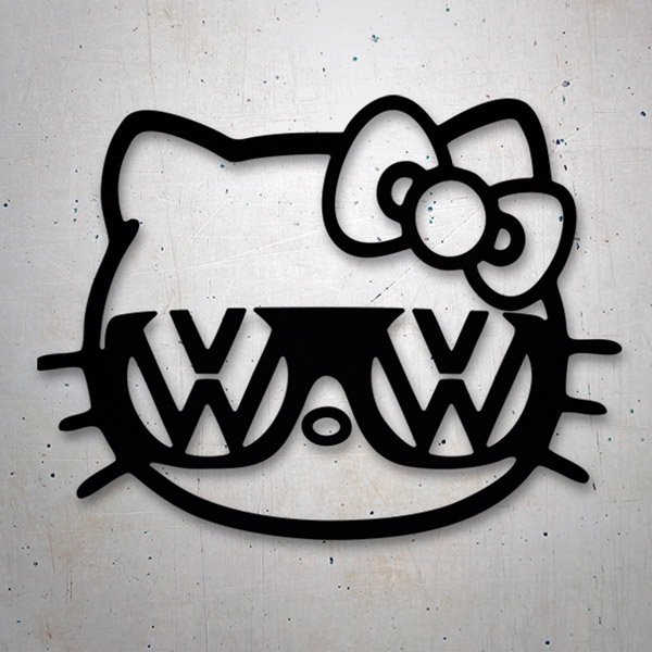 Pegatinas: Hello Kitty Volkswagen