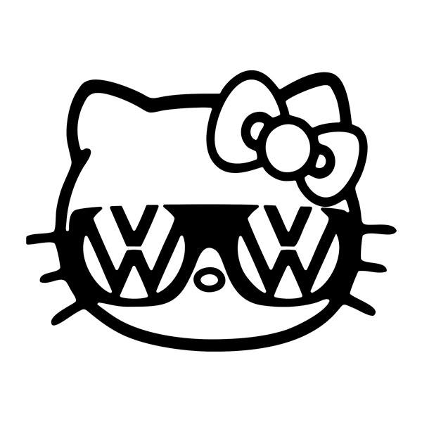 Pegatinas: Hello Kitty Volkswagen