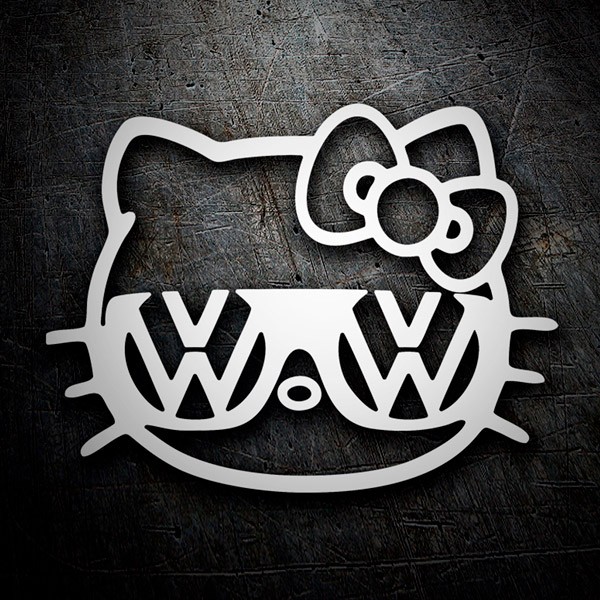 Pegatinas: Hello Kitty Volkswagen