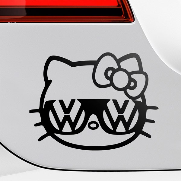 Pegatinas: Hello Kitty Volkswagen