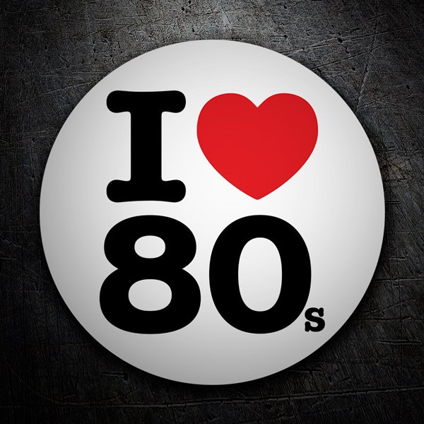 Pegatinas: I love 80s