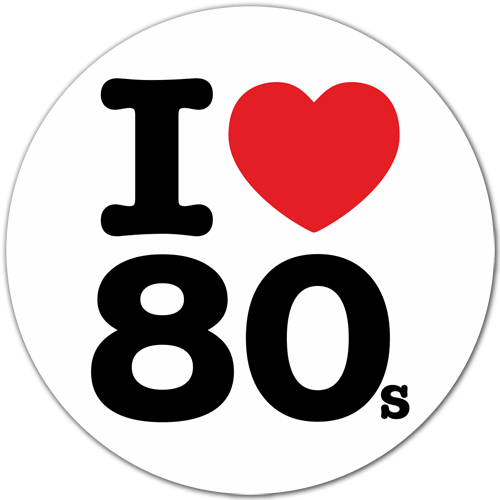 Pegatinas: I love 80s 0
