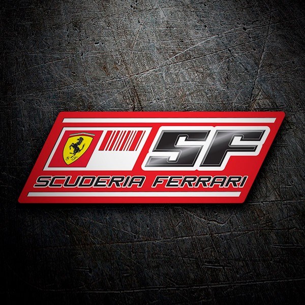 Pegatinas: Logotipo Scuderia Ferrari con Caballo