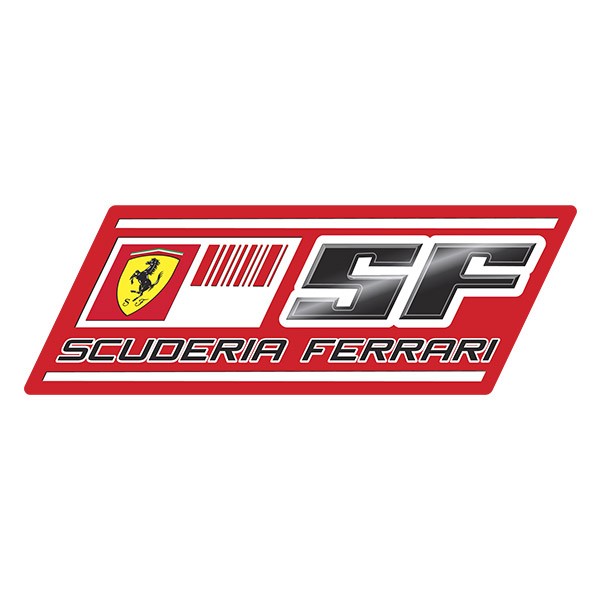 Pegatinas: Logotipo Scuderia Ferrari con Caballo