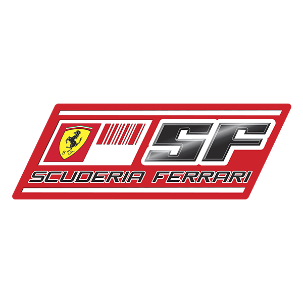 Pegatinas: Logotipo Scuderia Ferrari con Caballo
