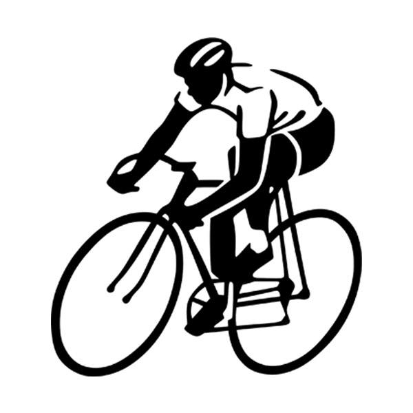 Pegatinas: Ciclista en Carrera