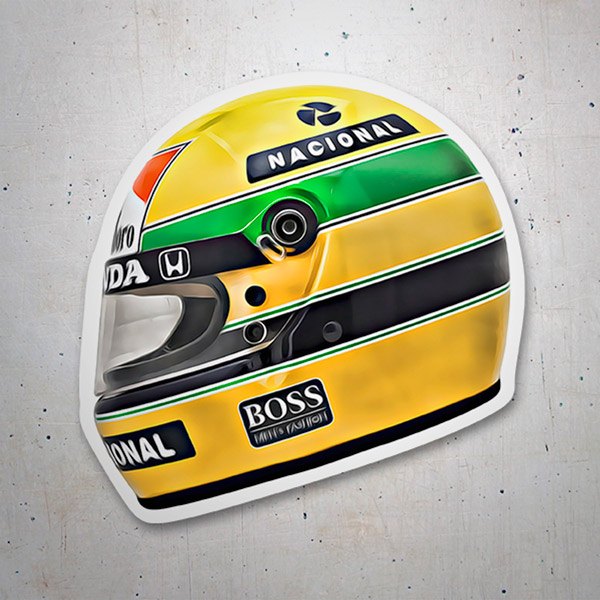 Pegatinas: Ayrton Senna Casco