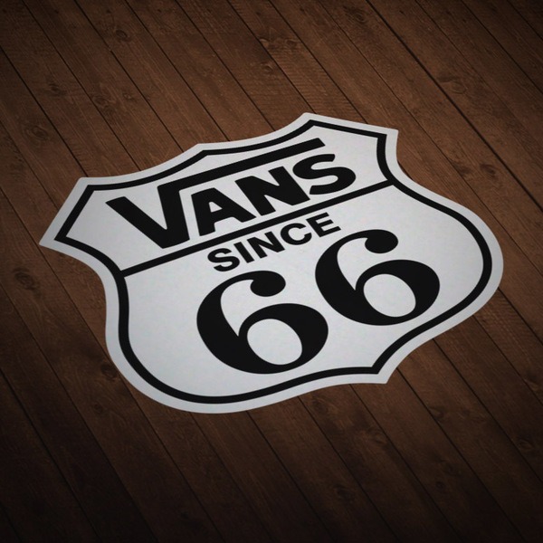 Pegatinas: Vans Ruta 66 blanco