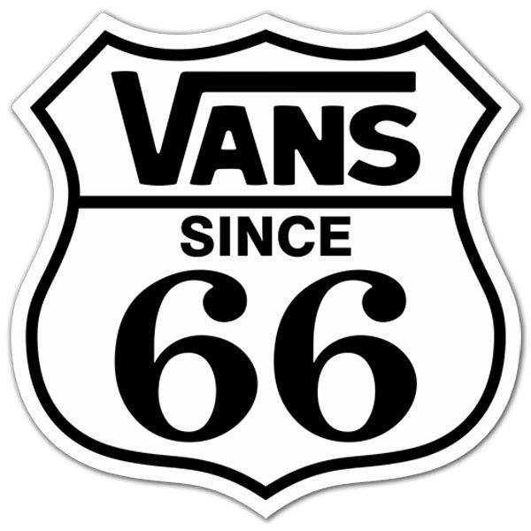 Pegatinas: Vans Ruta 66 blanco