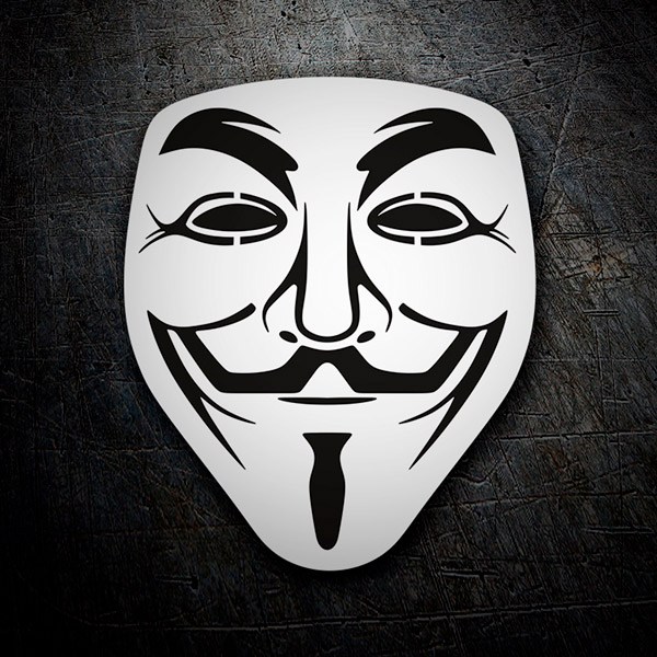 Pegatinas: Máscara V de Vendetta - Anonymous 1