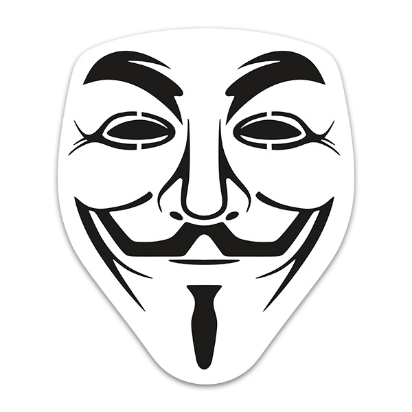 Pegatinas: Máscara V de Vendetta - Anonymous
