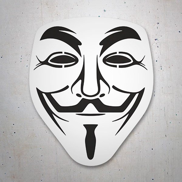 Pegatinas: Máscara V de Vendetta - Anonymous