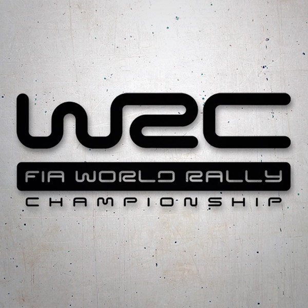 Pegatinas: Logo WRC en Grande con Texto FIA WORLD RALLY CHAMP