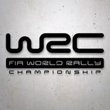 Pegatinas: Logo WRC en Grande con Texto FIA WORLD RALLY CHAMP 2