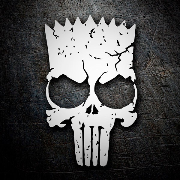 Pegatinas: Calavera The Punisher con Corona