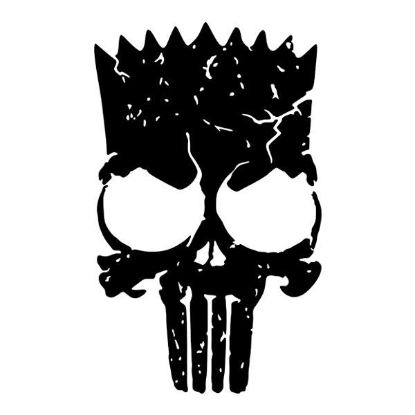 Pegatinas: Calavera The Punisher con Corona