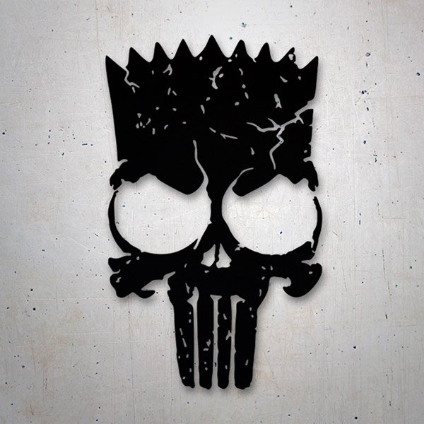 Pegatinas: Calavera The Punisher con Corona