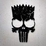 Pegatinas: The Punisher Bart Simpson 2