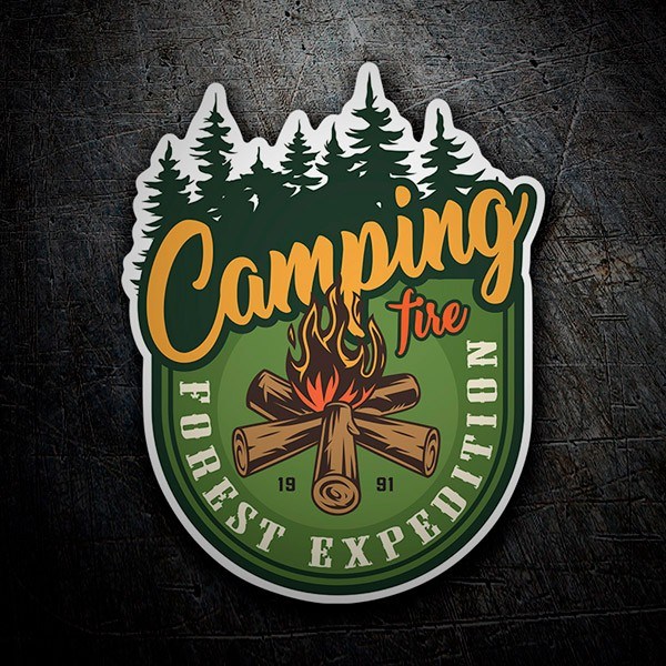 Pegatinas: Camping Forest Expedition