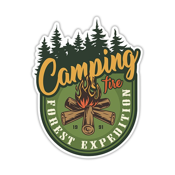 Pegatinas: Camping Forest Expedition