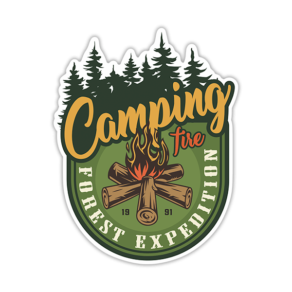 Pegatinas: Camping Forest Expedition