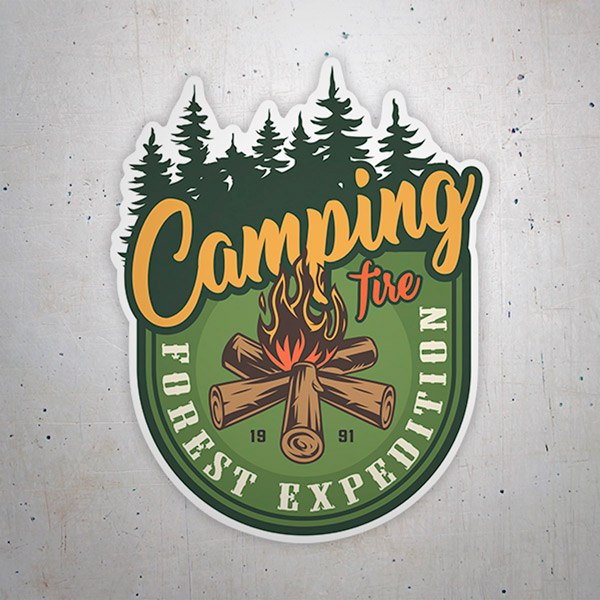 Pegatinas: Camping Forest Expedition