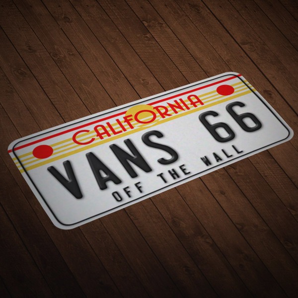 Pegatinas: Matrícula Vans 66