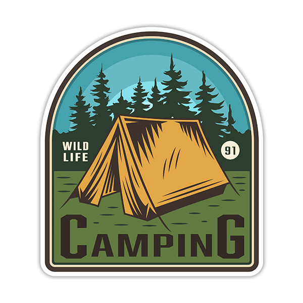 Pegatinas: Camping Wild Life 91 0