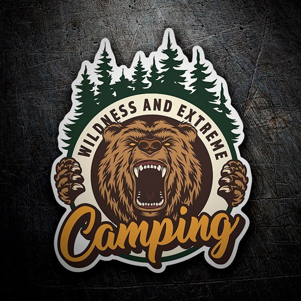 Pegatinas: Camping Wildness and Extreme