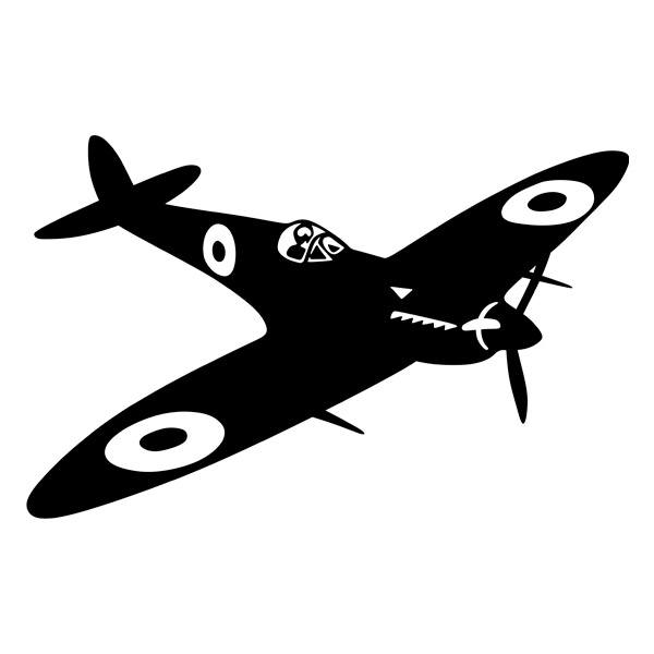 Pegatinas: Avi&oacute;n de Guerra Retro Spitfire