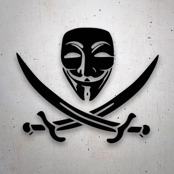 Pegatinas: Anonymous Pirata