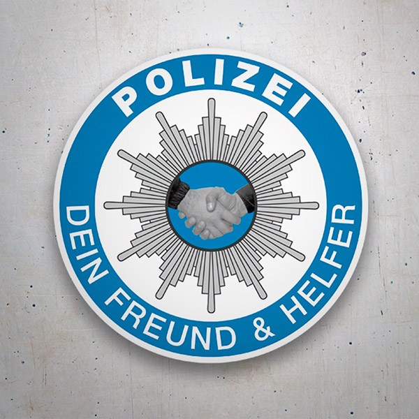 Pegatina Polizei Dein Freund & Helfer