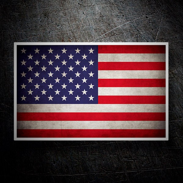 Pegatinas: Bandera Estados Unidos antigua 1