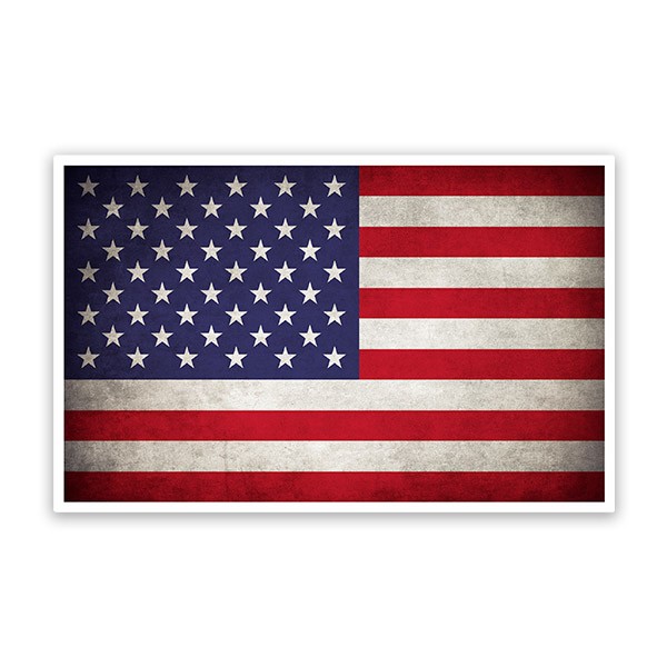 Pegatinas: Bandera Estados Unidos antigua